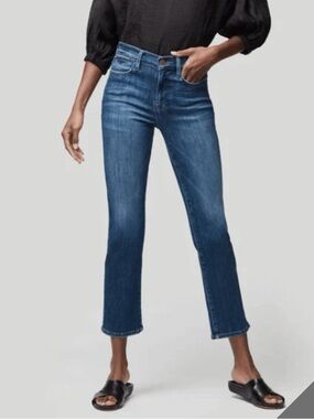 Frame Le High Straight Jeans in Rubik Wash